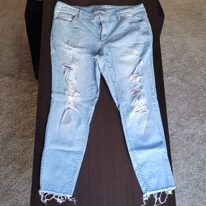 Universal thread distressed Light wash mid rise skinny denim jeans